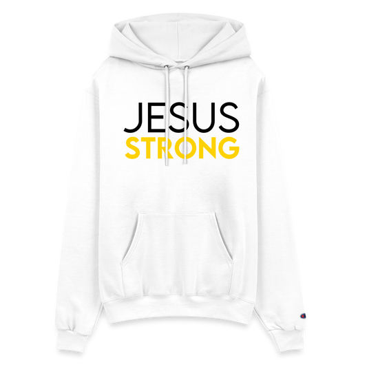 JESUS STRONG | Black and Yellow - Adult Hoodie - white