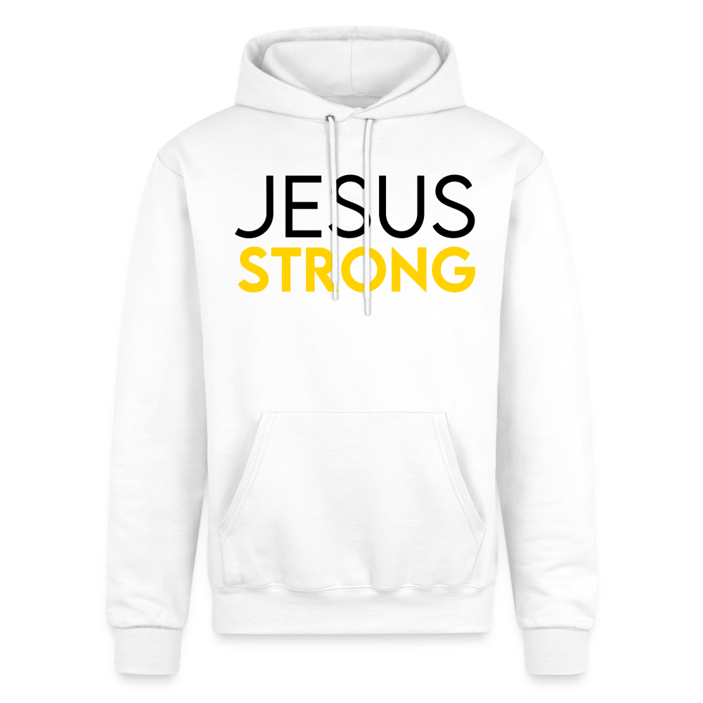 JESUS STRONG | Black and Yellow - Adult Hoodie - white