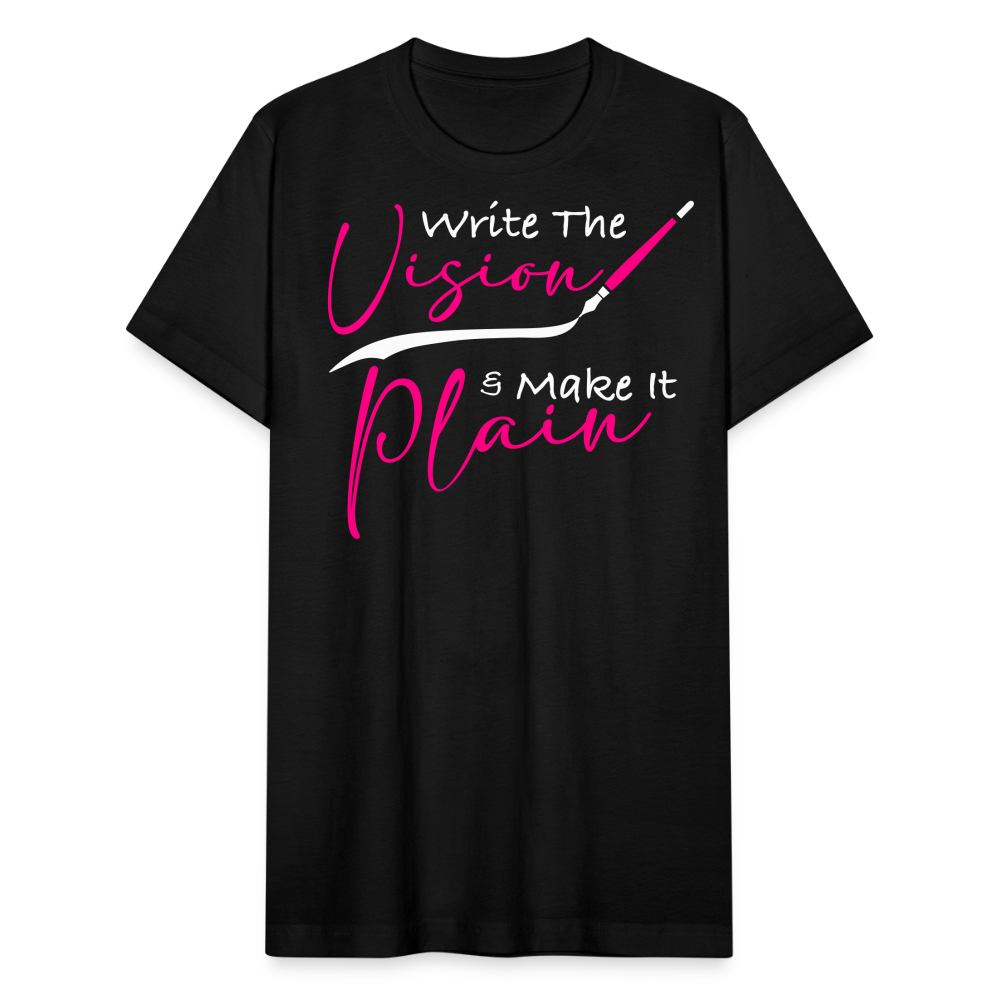 WRITE THE VISION | Pink Highlighter - Adult T-Shirt - black
