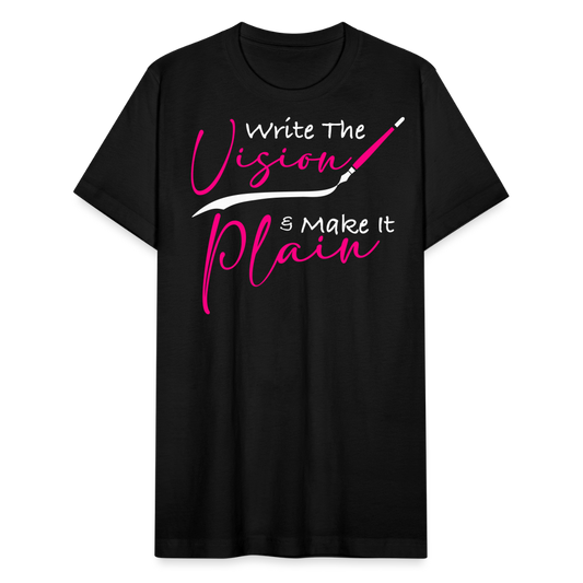 WRITE THE VISION | Pink Highlighter - Adult T-Shirt - black