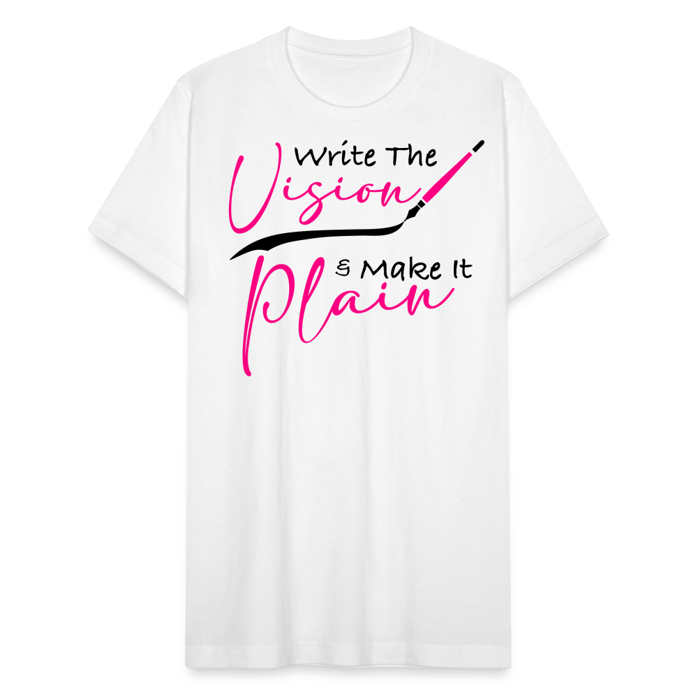 WRITE THE VISION | Pink Highlighter - Adult T-Shirt - white