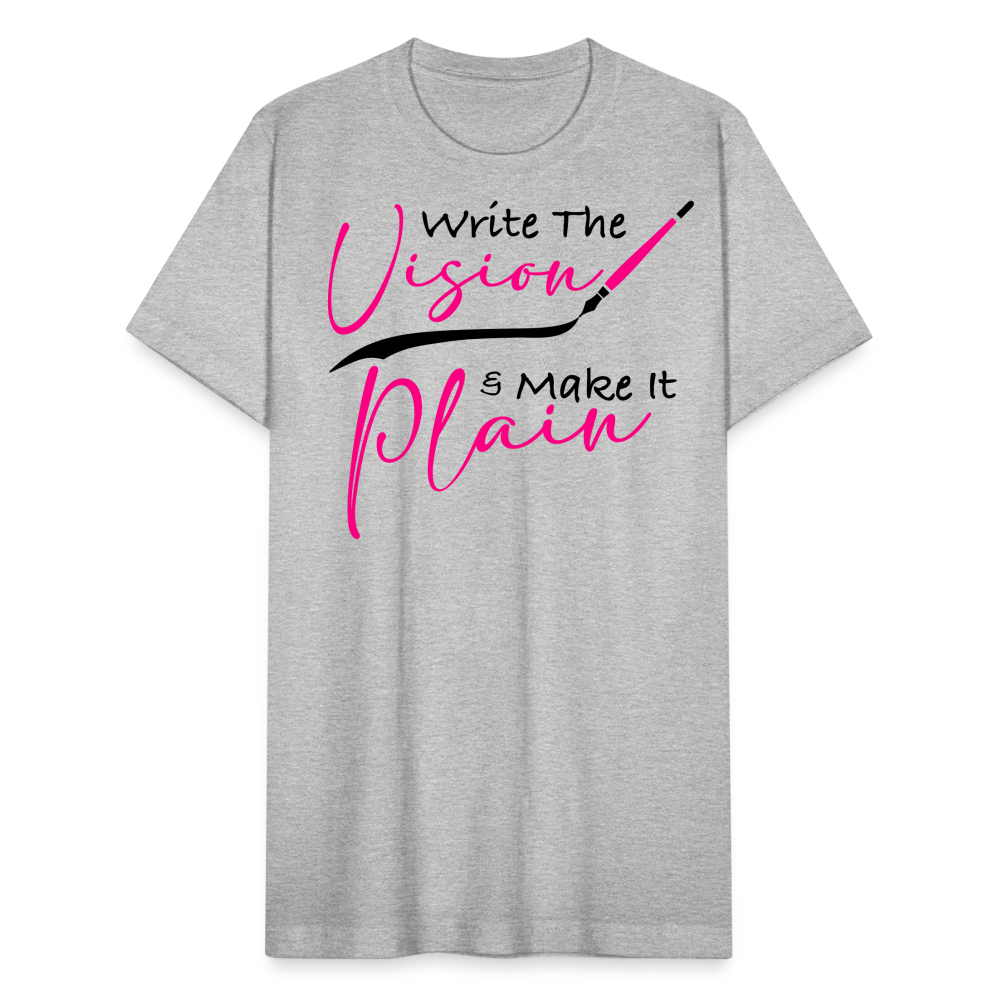 WRITE THE VISION | Pink Highlighter - Adult T-Shirt - heather gray