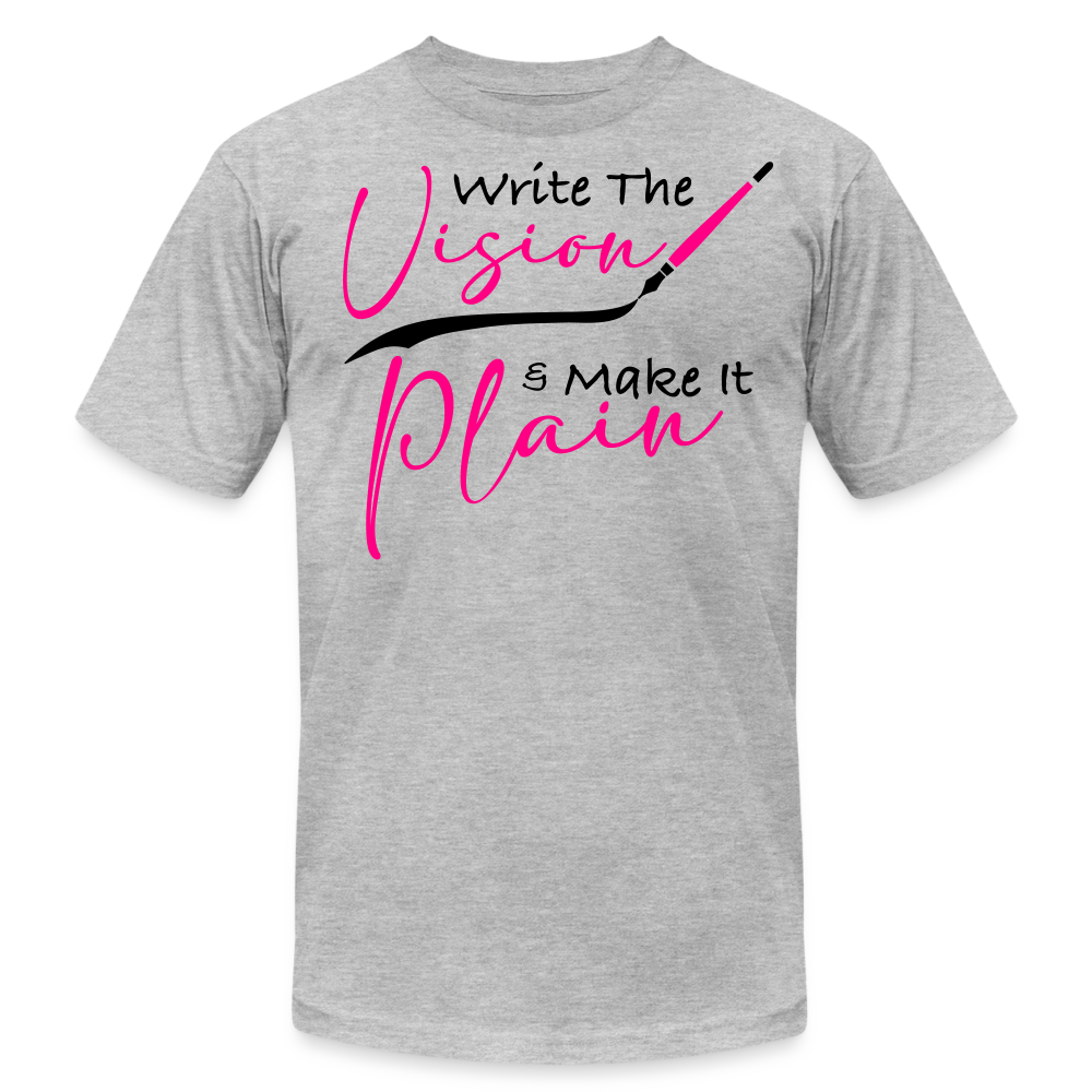 WRITE THE VISION | Pink Highlighter - Adult T-Shirt - heather gray