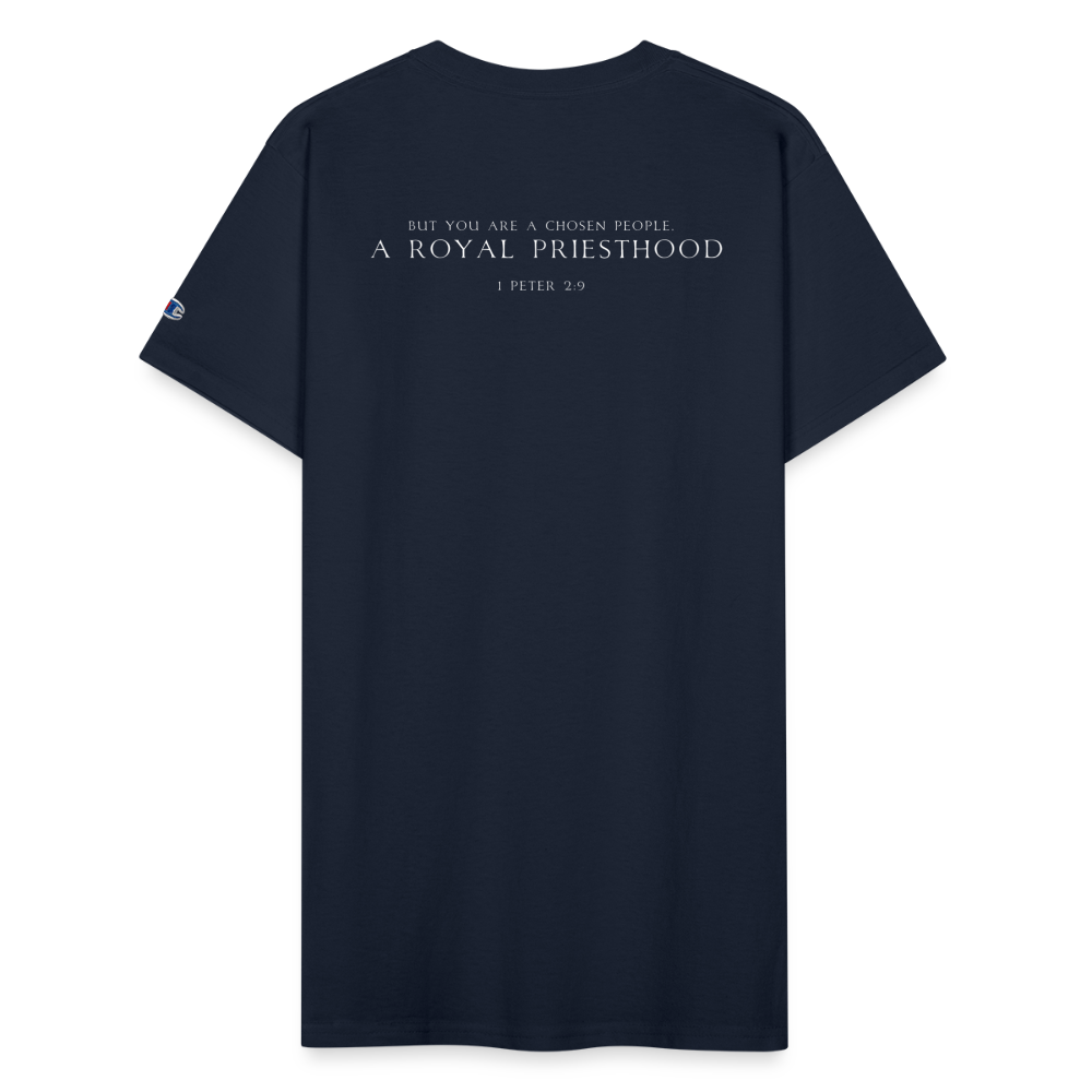 ROYAL PRIESTHOOD | White Snow - Adult T-Shirt - navy