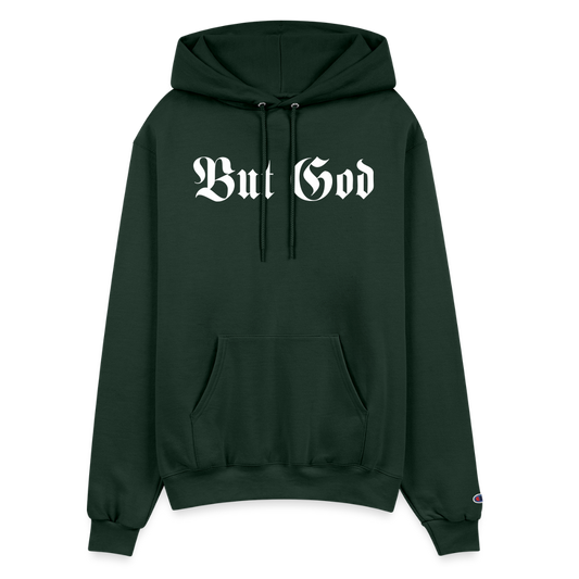 BUT GOD | White Snow - Adult Hoodie - Dark Green