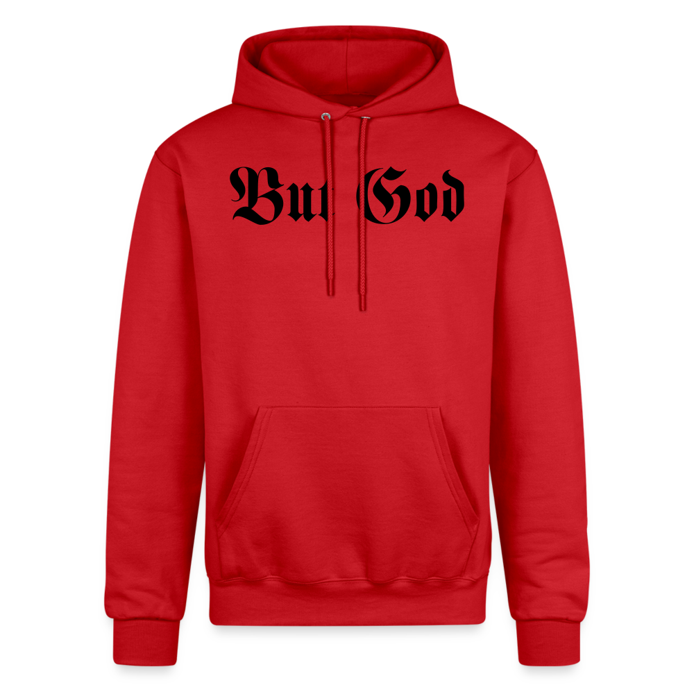 BUT GOD | Black Shadow - Adult Hoodie - Scarlet