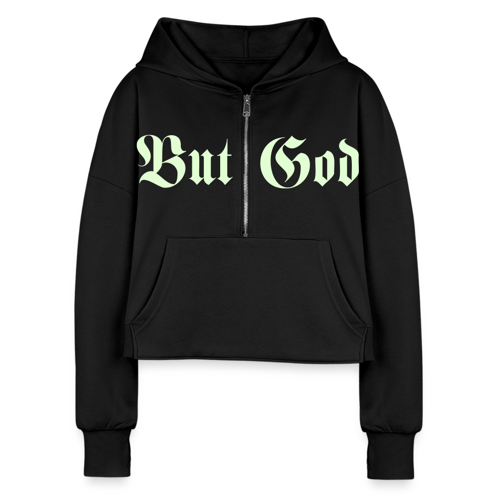 BUT GOD | Glo Stick - Cropped Hoodie - black