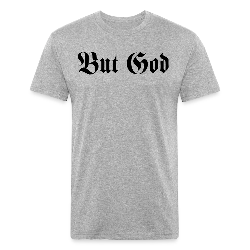 BUT GOD | Velvet Shadow - Fitted Tee - heather gray