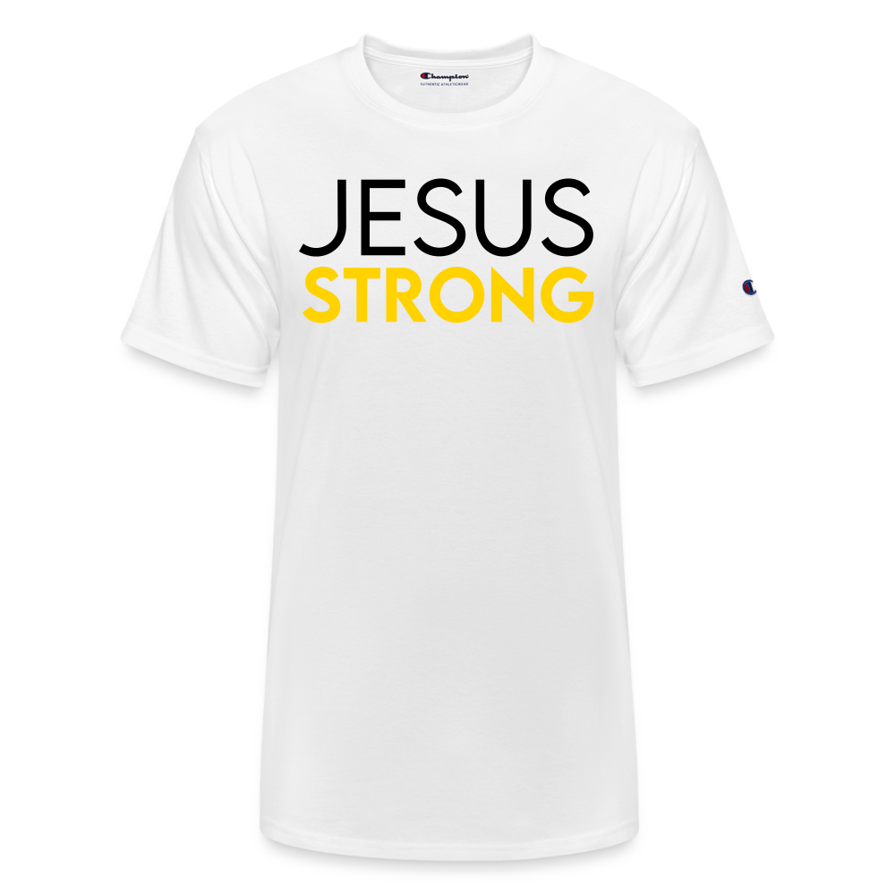 JESUS STRONG | Black and Yellow - Adult T-Shirt - white