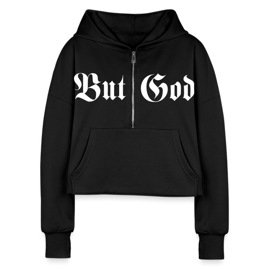 BUT GOD | Sanctified Shade - Cropped Hoodie - black
