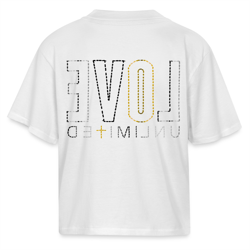 LOVE UNLIMITED | Golden Onyx - Boxy Tee - white