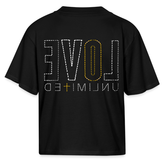 LOVE UNLIMITED | Golden Ivory - Boxy Tee - black