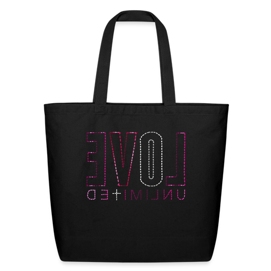 LOVE UNLIMITED | Pink/Silver Highlighter - Tote - black