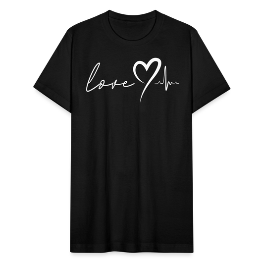 HEARTBEAT | White as Snow - Adult T-Shirt - black