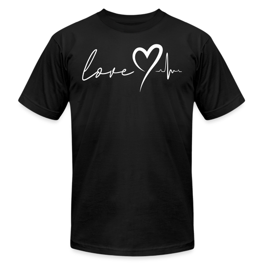 HEARTBEAT | White as Snow - Adult T-Shirt - black