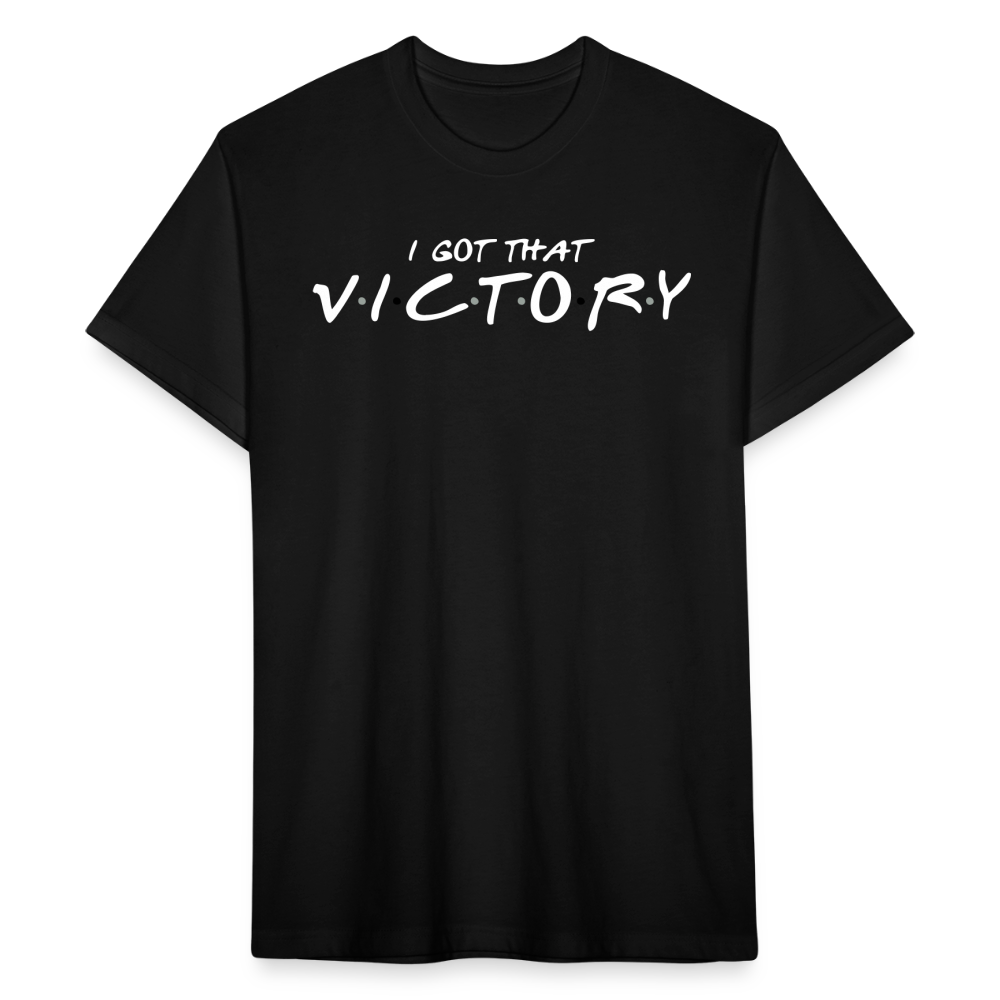 VICTORY | Ivory - Fitted Heather Tee - black