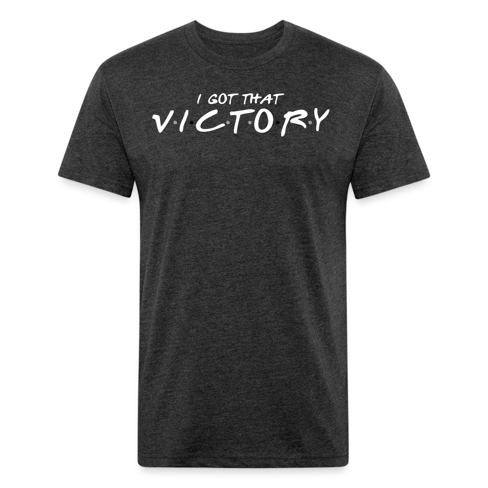 VICTORY | Ivory - Fitted Heather Tee - heather black
