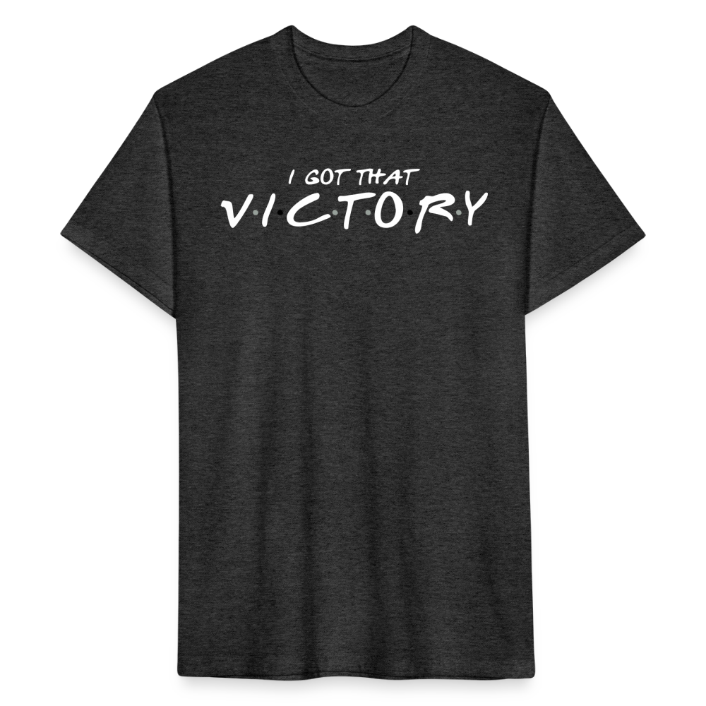 VICTORY | Ivory - Fitted Heather Tee - heather black