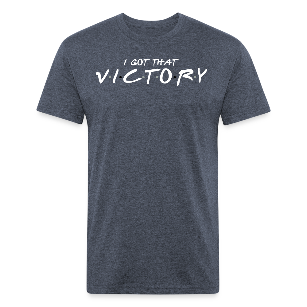 VICTORY | Ivory - Fitted Heather Tee - heather navy