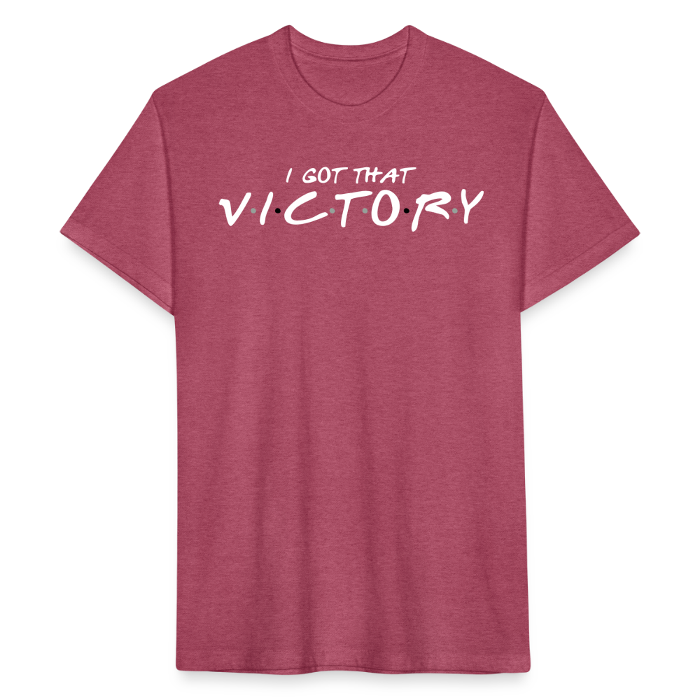 VICTORY | Ivory - Fitted Heather Tee - heather burgundy