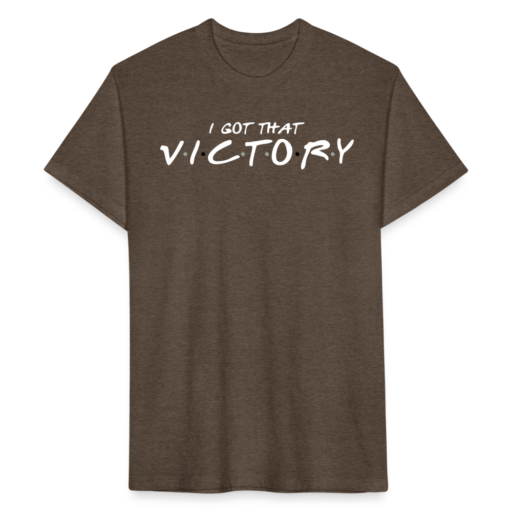 VICTORY | Ivory - Fitted Heather Tee - heather espresso