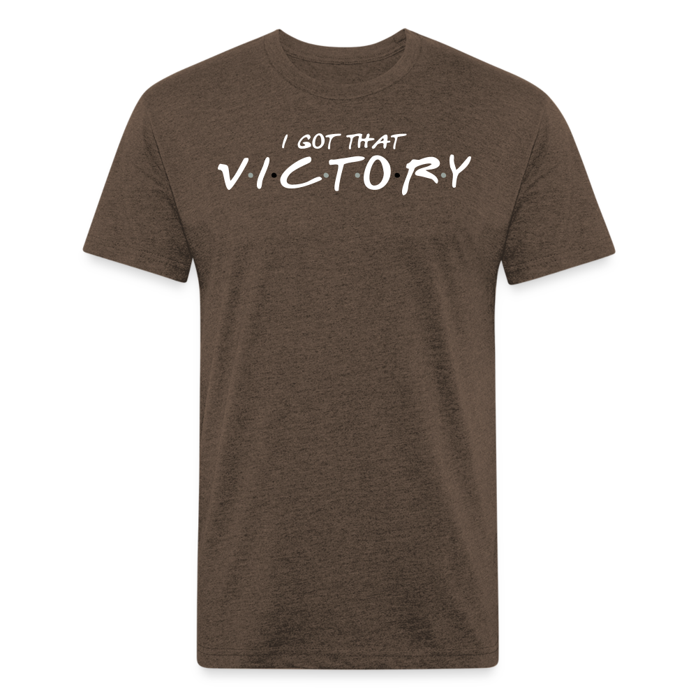 VICTORY | Ivory - Fitted Heather Tee - heather espresso
