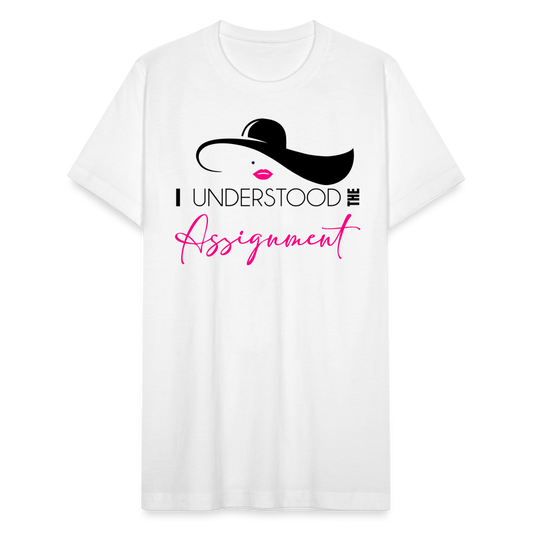 ASSIGNMENT | Pink/Black Highlighter - Adult T-Shirt - white
