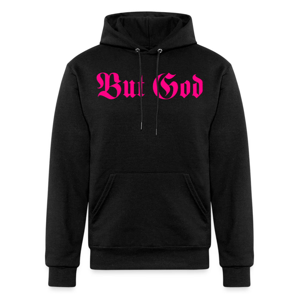 BUT GOD | Pink Highlighter  - Adult Hoodie - black