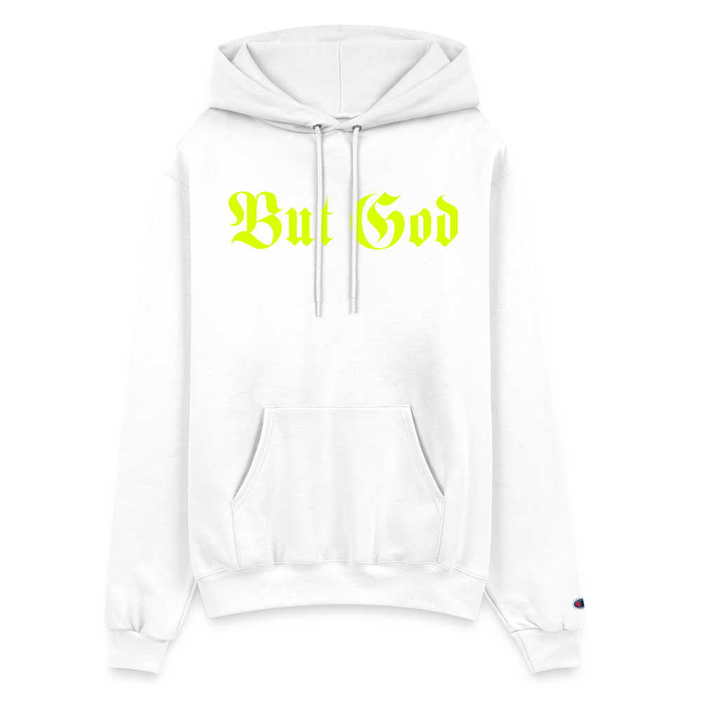 BUT GOD | Yellow Highlighter  - Adult Hoodie - white