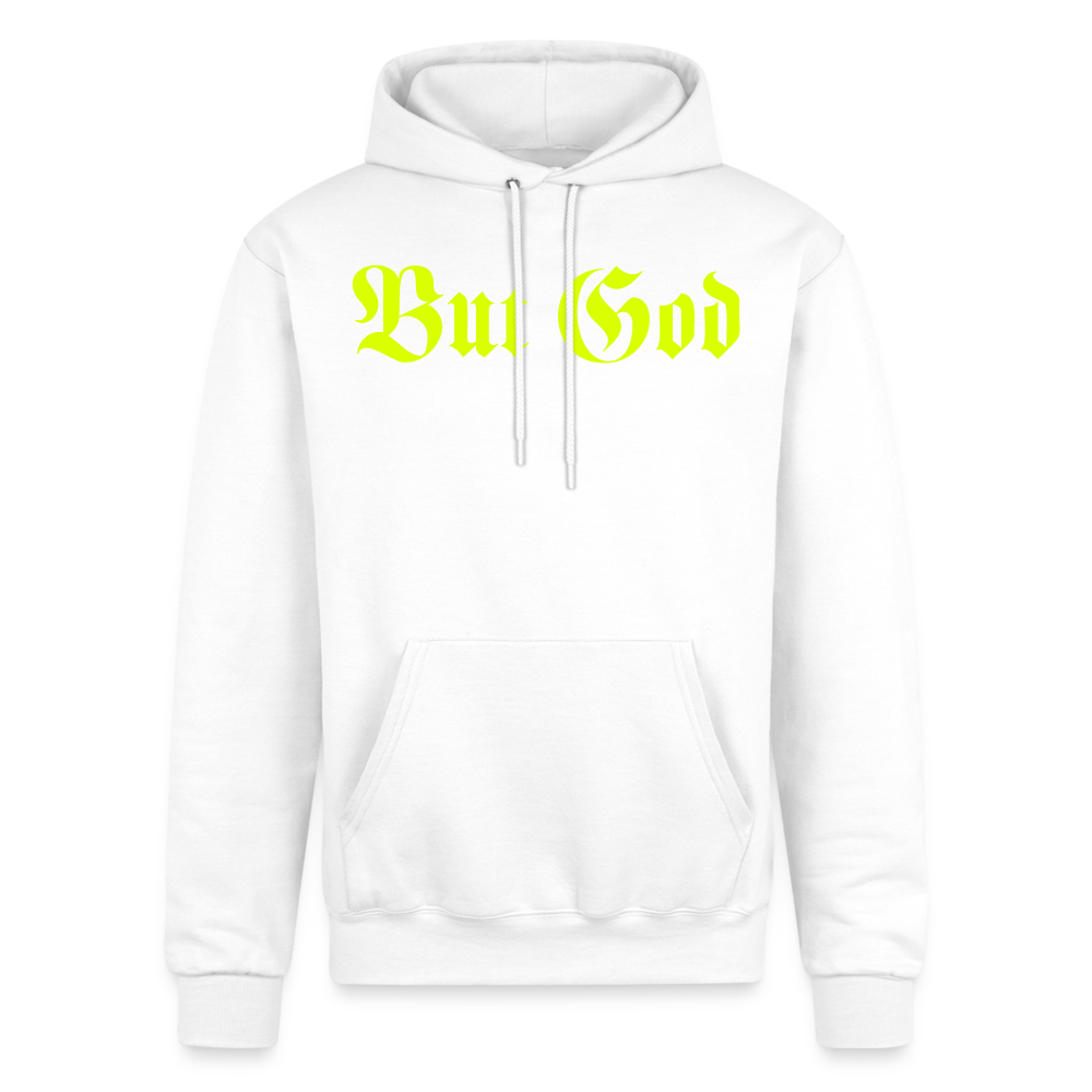 BUT GOD | Yellow Highlighter  - Adult Hoodie - white