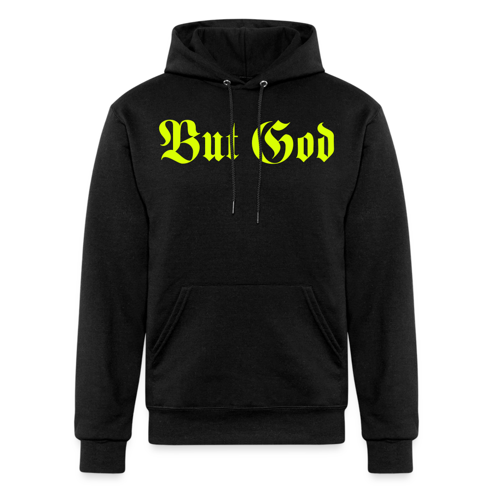 BUT GOD | Yellow Highlighter  - Adult Hoodie - black