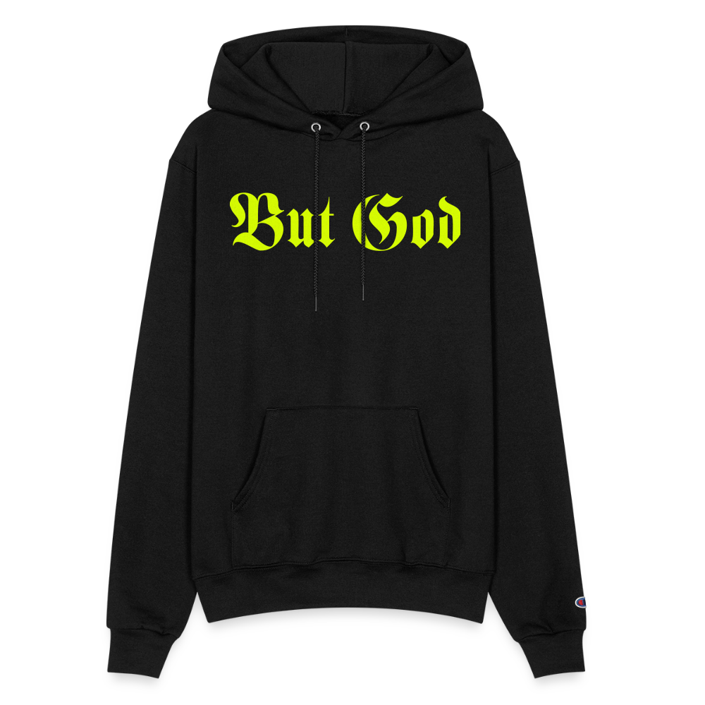 BUT GOD | Yellow Highlighter  - Adult Hoodie - black