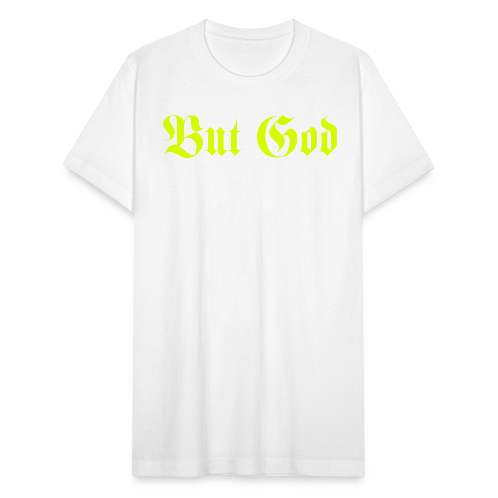 BUT GOD | Yellow Highlighter - Adult T-Shirt - white