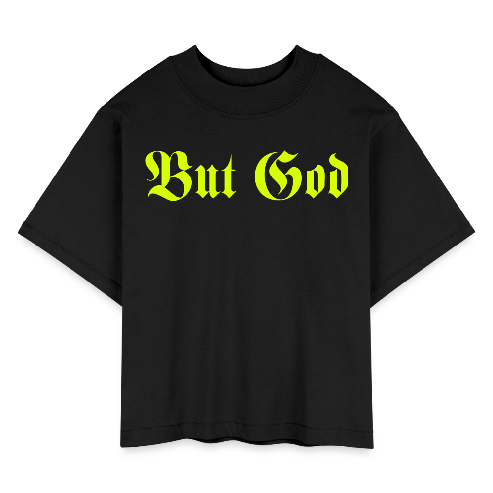 BUT GOD | Yellow Highlighter - Boxy Tee - black