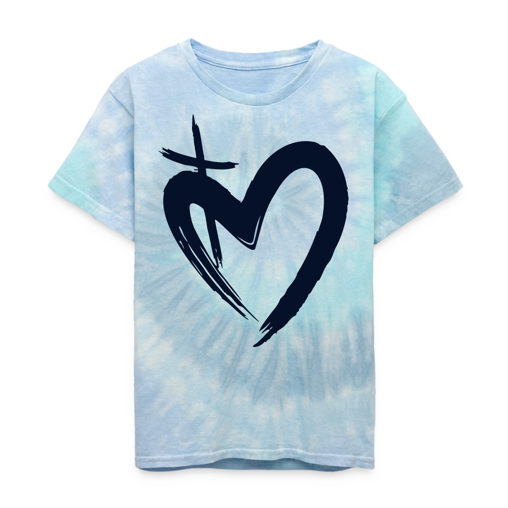 ETERNAL LOVE | Glittery Onyx - Kids Tie Dye T-Shirt - blue lagoon