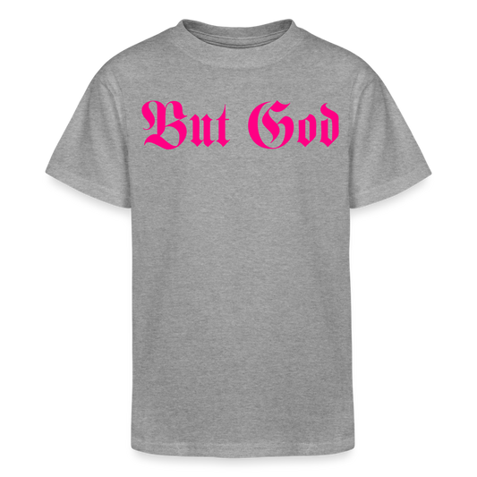 BUT GOD | Pink Highlighter - Kids T-Shirt - heather gray