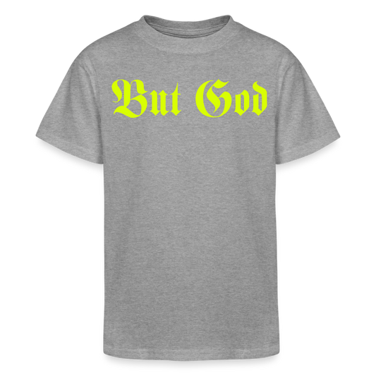 BUT GOD | Yellow Highlighter - Kids T-Shirt - heather gray