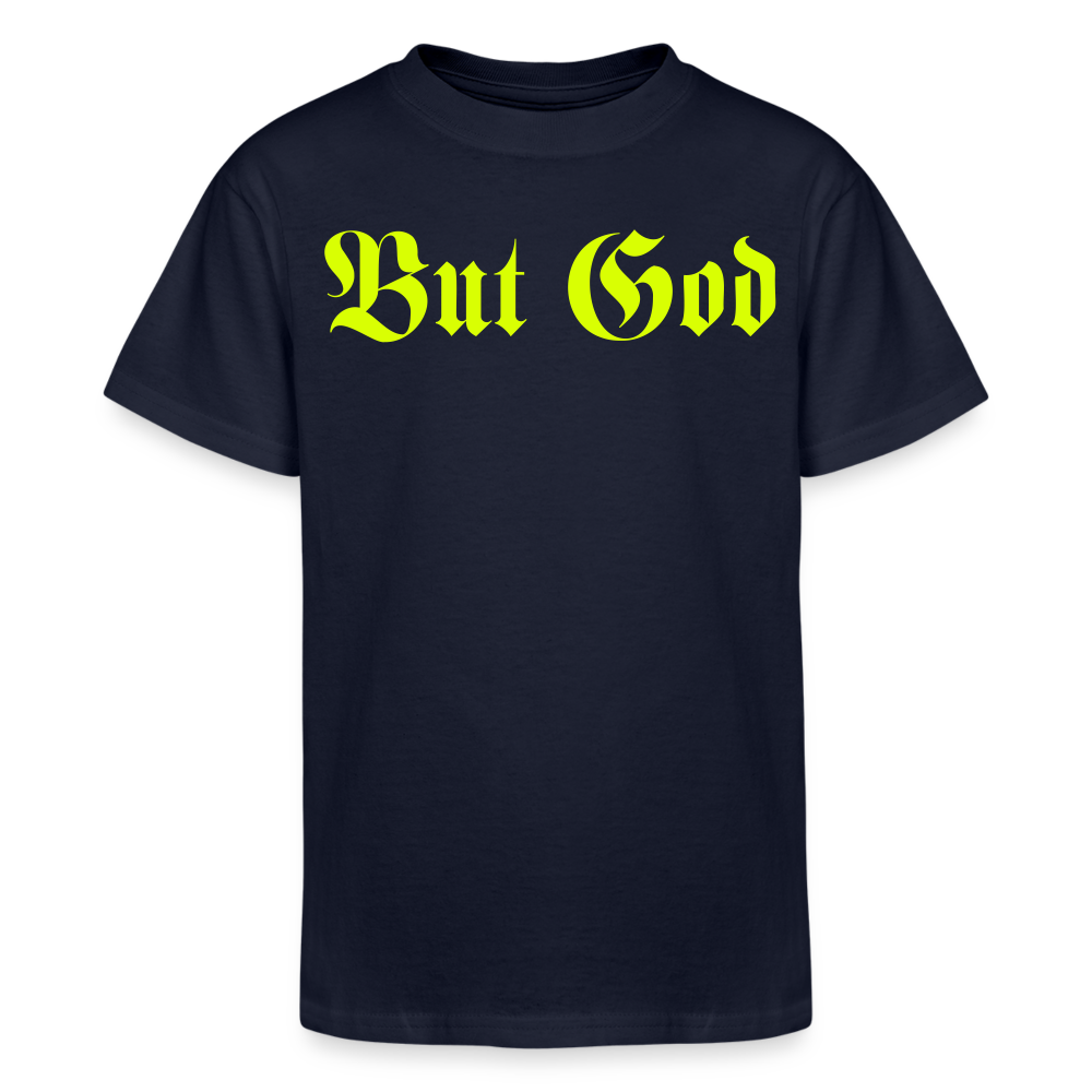 BUT GOD | Yellow Highlighter - Kids T-Shirt - navy