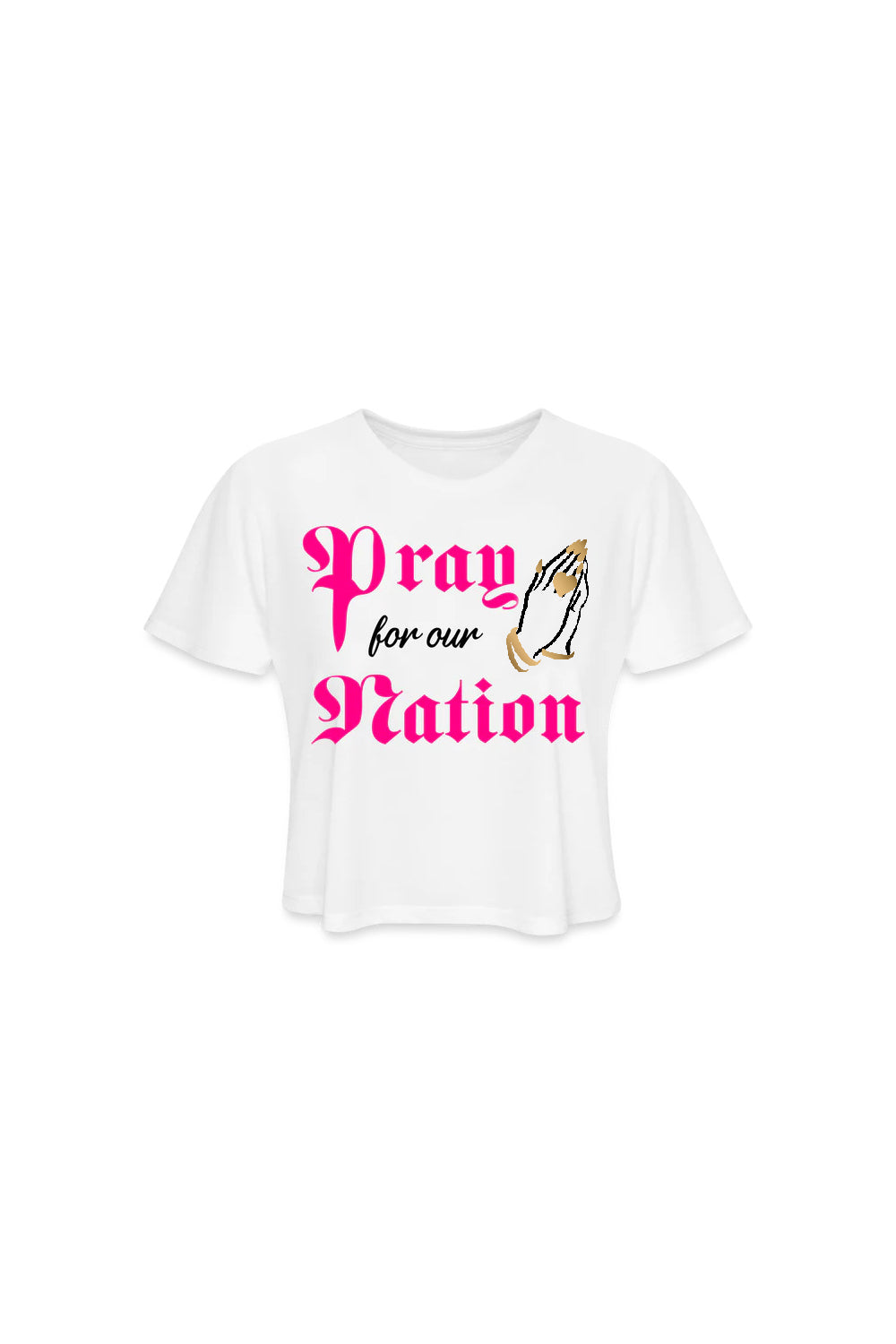 PRAY FOR OUR NATION | Flowy Cropped Tee