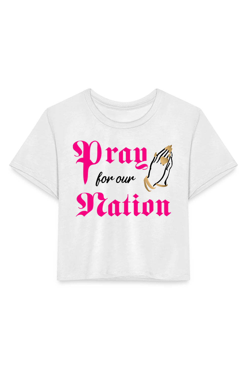 PRAY FOR OUR NATION | Flowy Cropped Tee