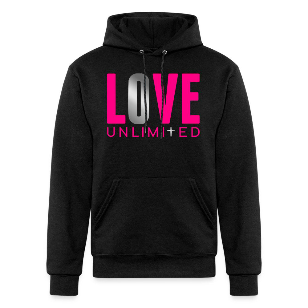 LOVE UNLIMITED | Pink/Silver Highlighter - Adult Hoodie